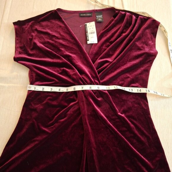 NY & Co Velvet Babydoll Top Sz S Whimsigoth Boho Holiday Cocktail Party NWT - Picture 12 of 13